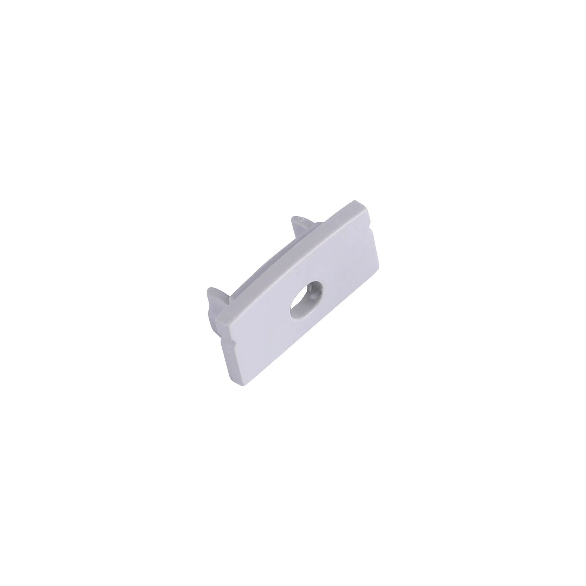 M7386  Tiras 17 x 8.5mm Grey Profile End Cap With Hole (1pc) for M7383